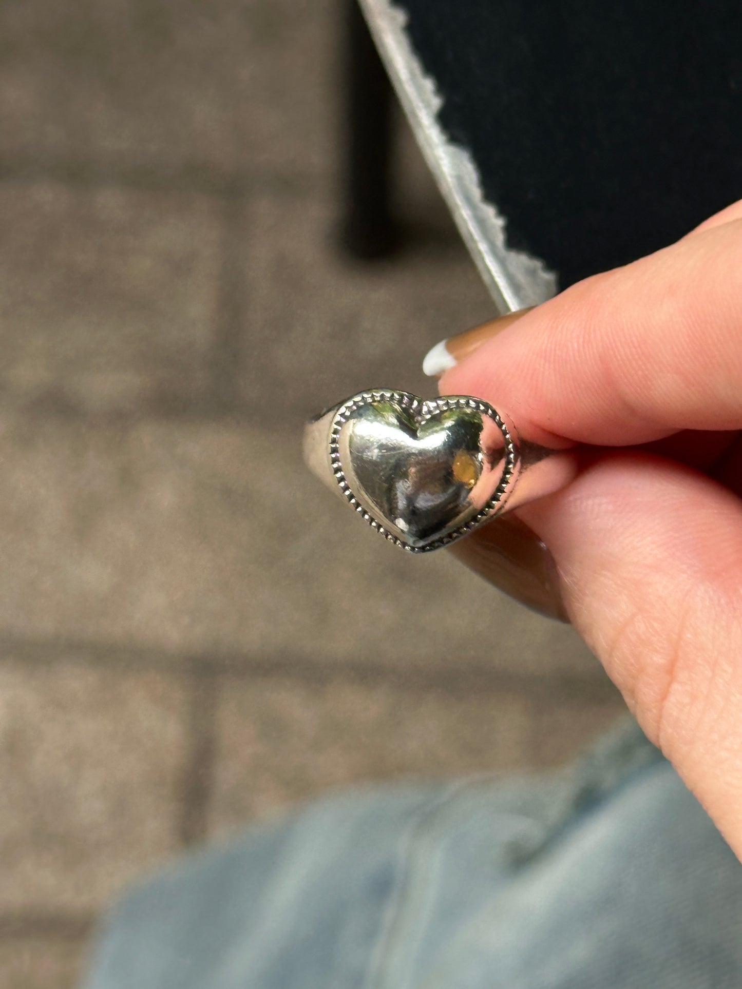 heart retro ring