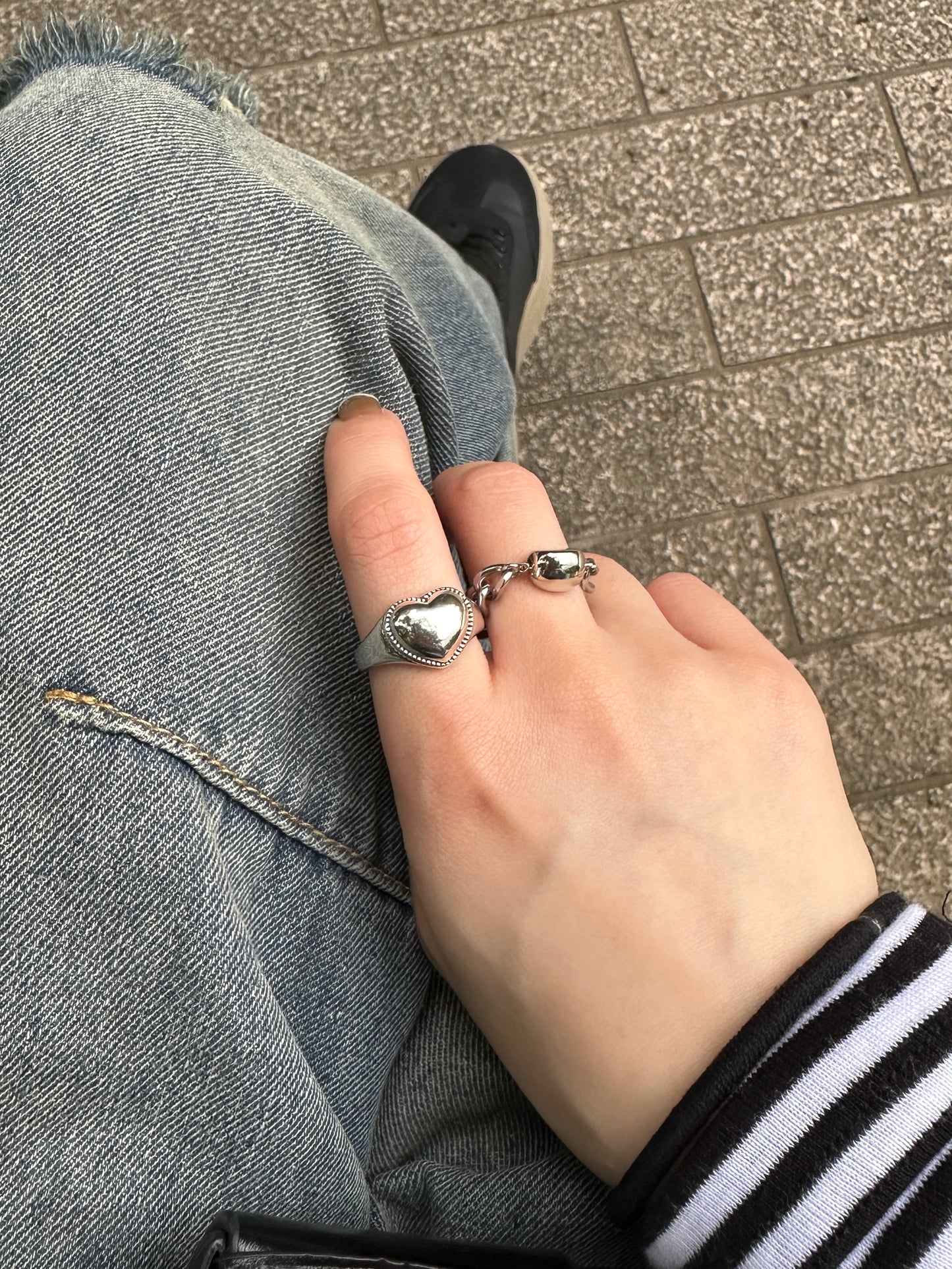 heart retro ring