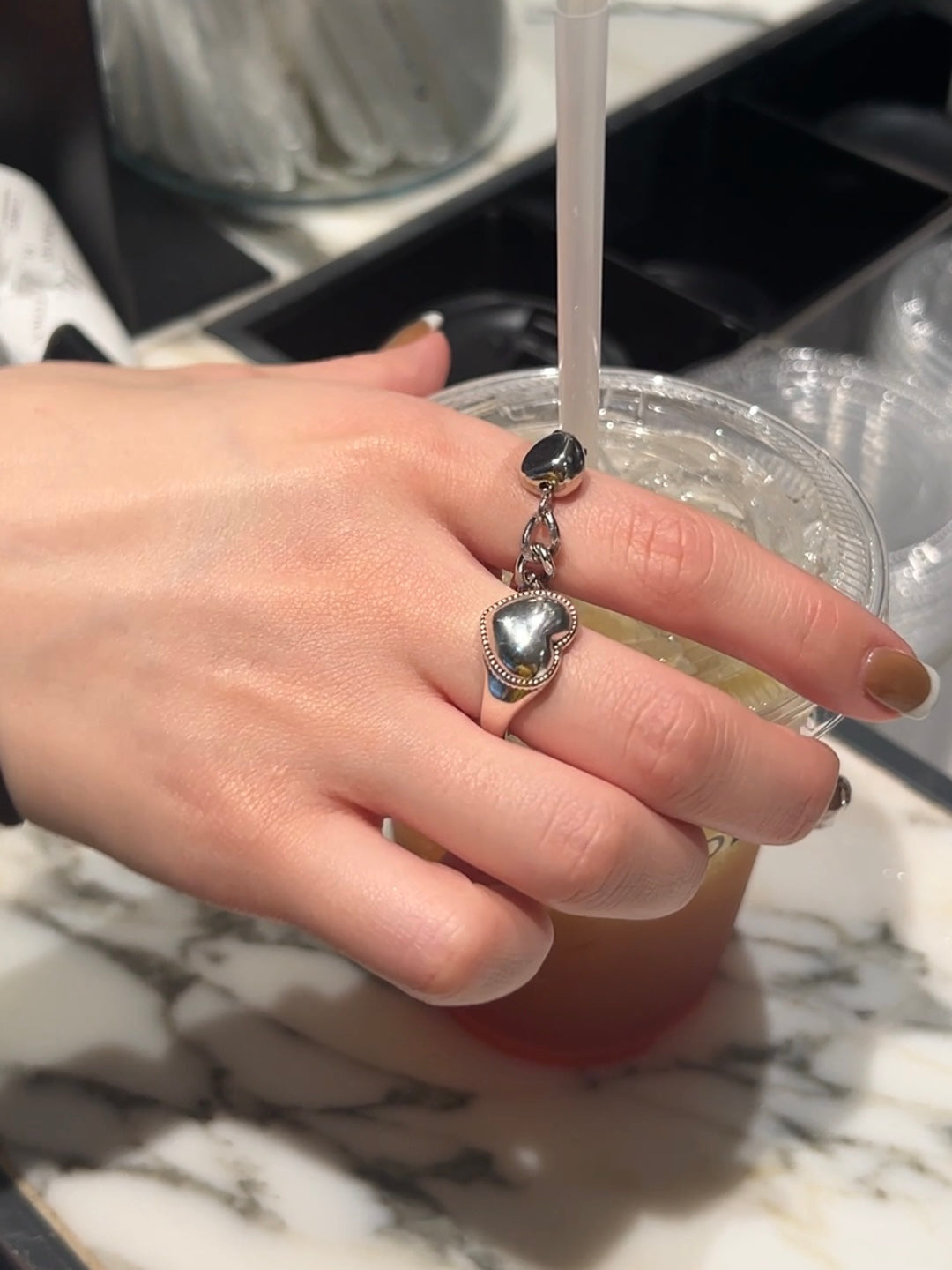 heart retro ring