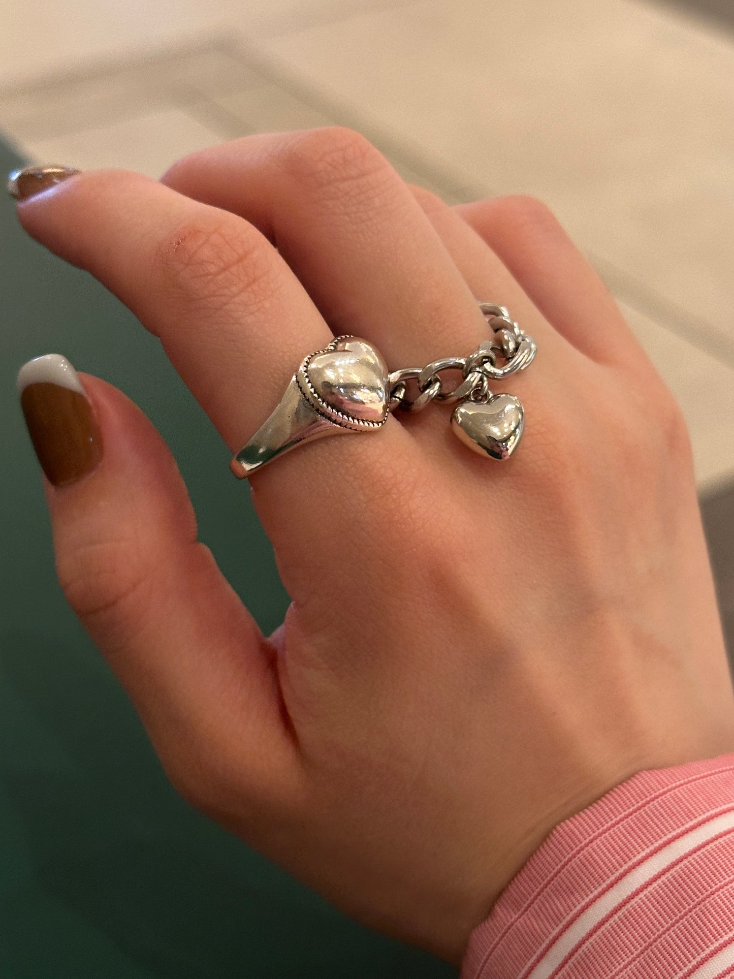 heart retro ring