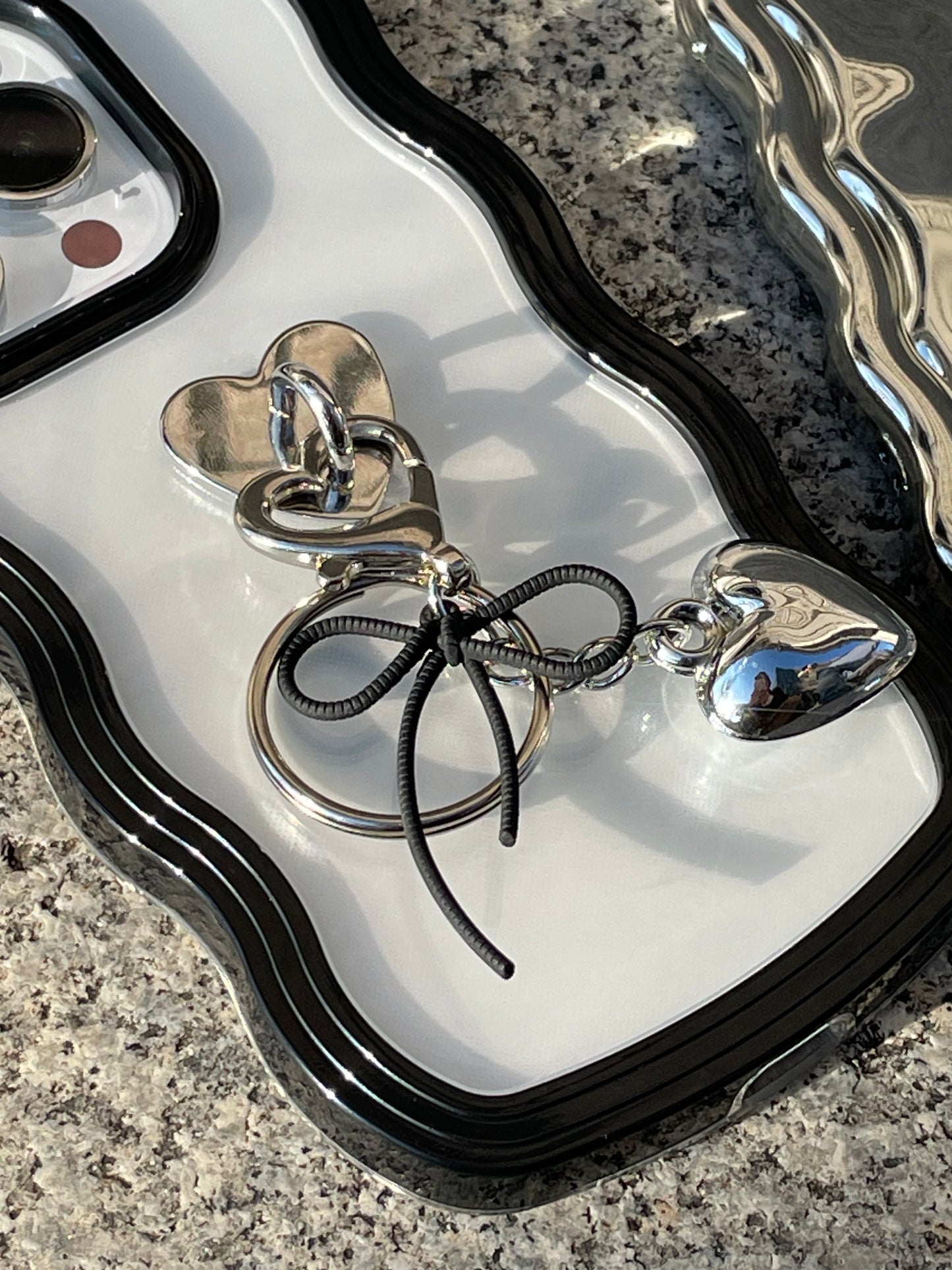 heart ribbon charm