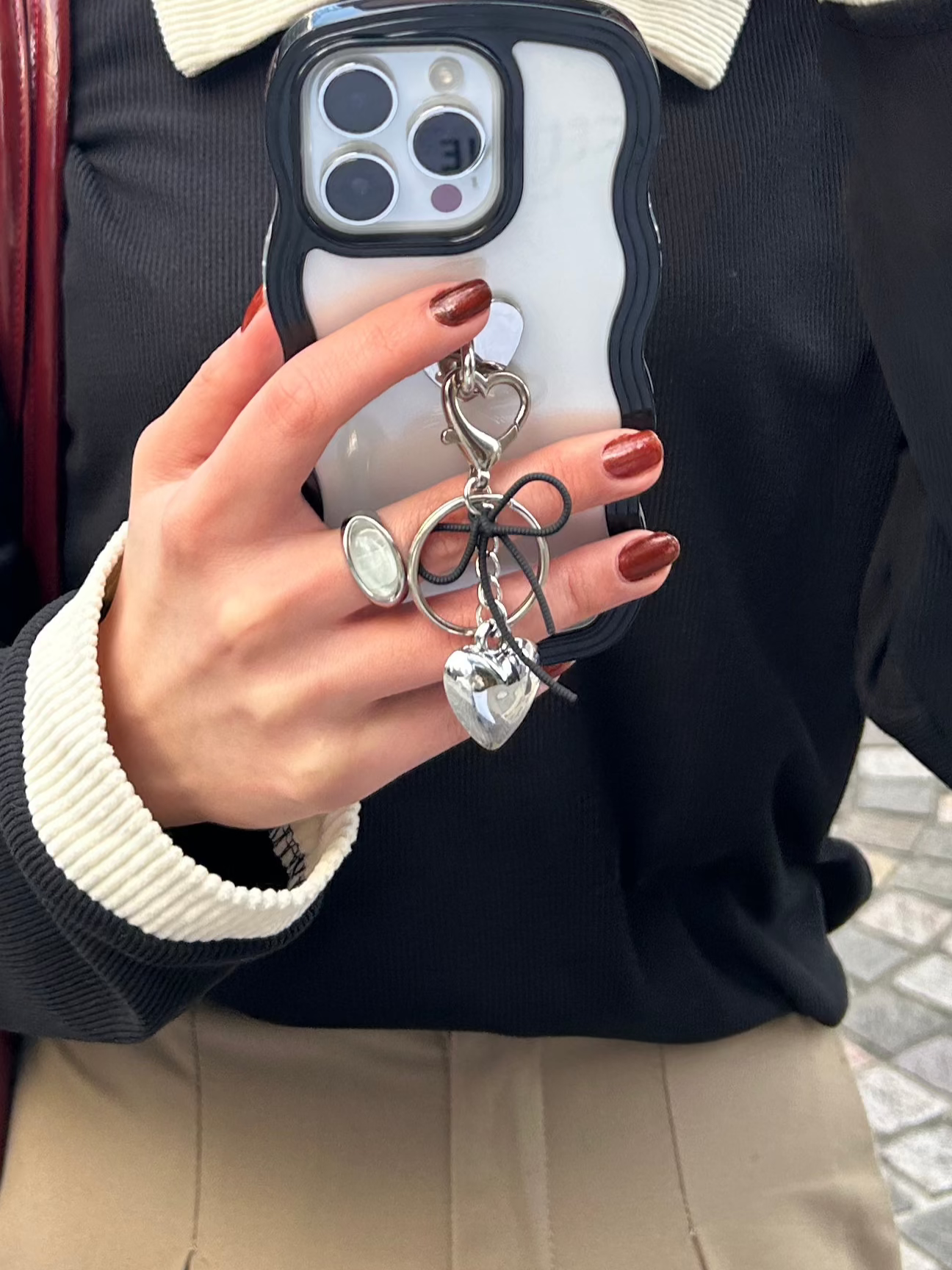 heart ribbon charm
