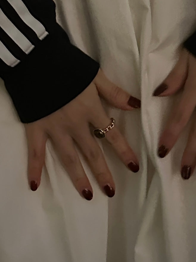 antique ocher ring