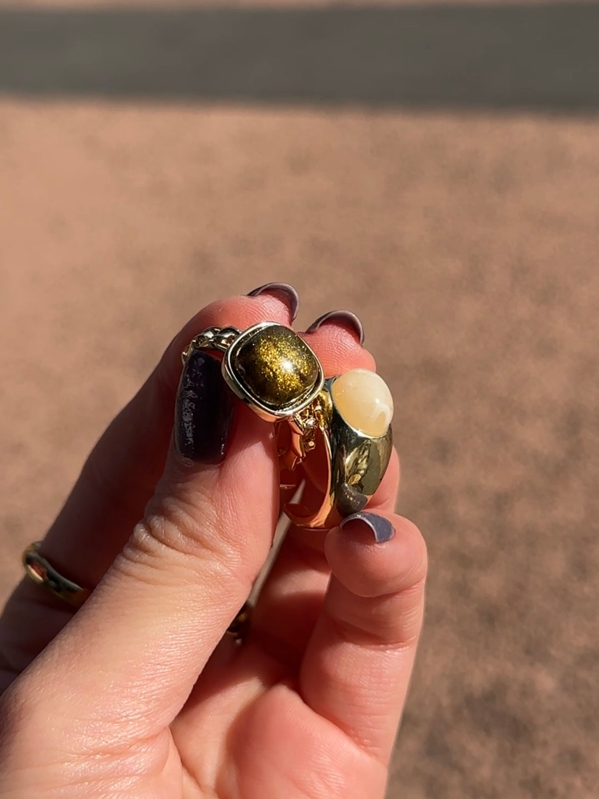 antique ocher ring