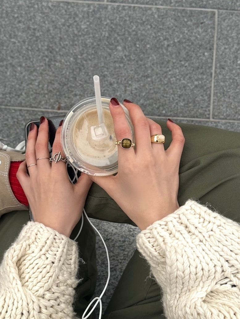 antique ocher ring